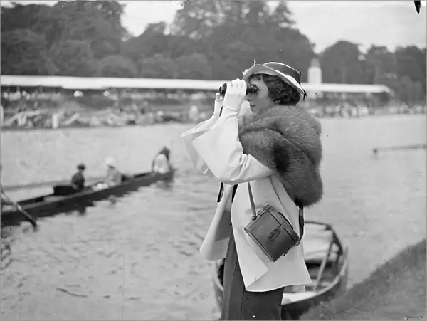 Royal Henley Regatta, fashion parade of the river, opened with a heavy programme of races at Henley