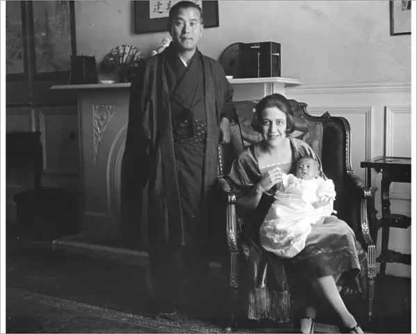 Japanese Poets English Bride Mr Gonnoske Komai, with his wife and baby 29 December
