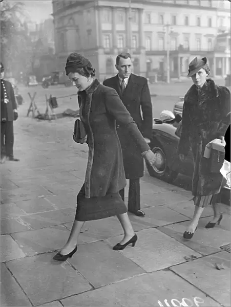 Duchess of Kents winter fashion. The Duchess of Kent, wearing a fur trimmed coat