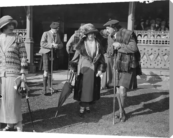 At the Highland Games at Inverness, Scotland; Lady Marjorie Mackenzie and Mr Seton