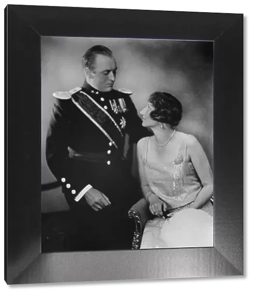 The Crown Prince Olav and Princess Martha of Norway. January 1930