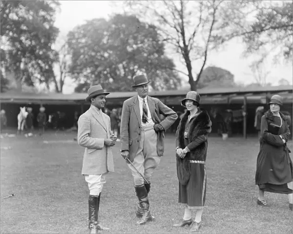 Polo at Hurlingham. Raja Hamit Singh, Colonel Keighley, Mrs McKay 18th May 1925
