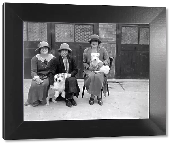 Midland Sealyham Clubs Show at Rugby. Mrs Forsyth-Forrest (right), Miss Mann Thomson
