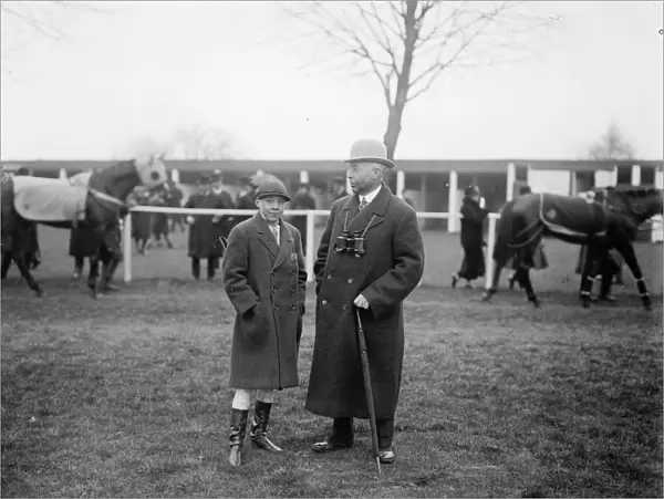 H Leach a jockey and Felix his trainer 1924