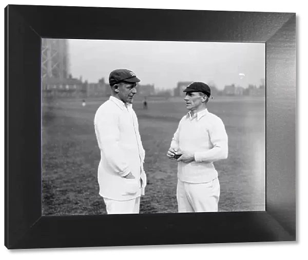 Herbert Strudwick, Surrey County Cricket player and Hugh Dales of Middlesex County