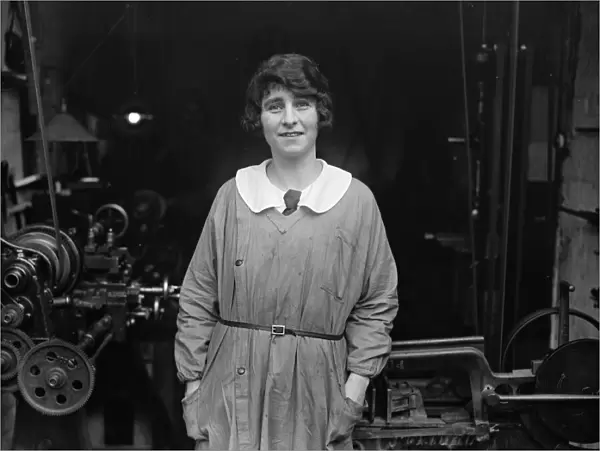 Miss Annette Ashberry, first woman member of Society of Engineers. 2 March 1925
