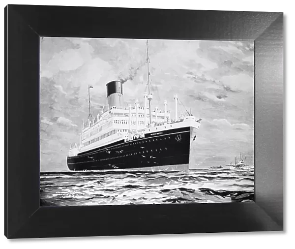 An illustration of the SS Minnewaska. 31 December 1928
