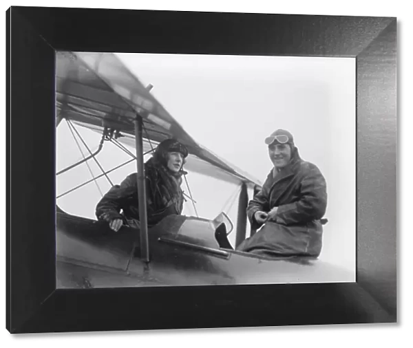 Aviator Captain C D Barnard and his passenger Miss May