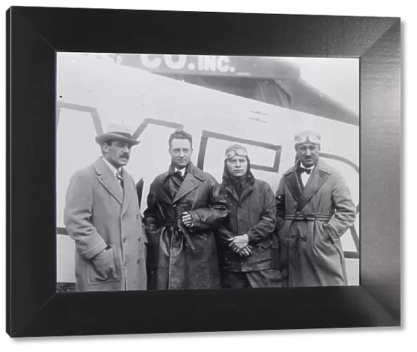 Com Byrds attempt to fly the Atlantic. Left to right : Com Byrd, Lt C Neville
