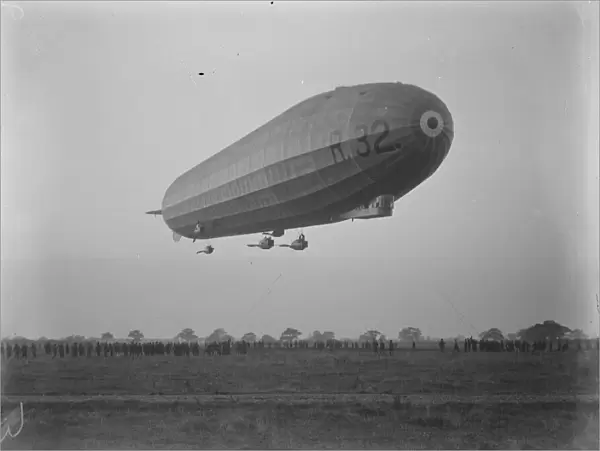 American Crew in training in England to take home the British built biggest airship