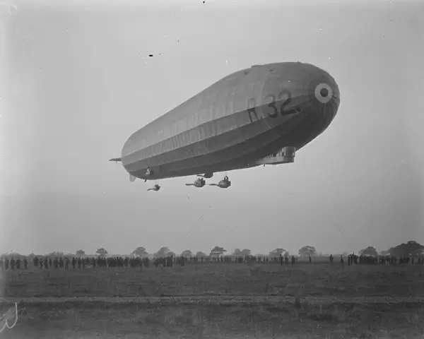 American Crew in training in England to take home the British built biggest airship