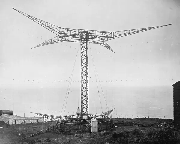 Marconi rotating beam transmitter at Inchkeith, Firth of Forth, Scotland. This