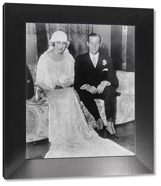 Miss Audrey Emery and the Grand Duke Dimitri who were married at Biarritz. 23 November