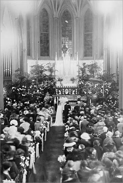 Prince Viggo of Denmark weds. The wedding took place at Calvary Episcopal Church