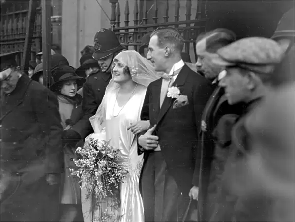 Wedding of Mr R. H. L. Brackenbury and Miss Trewly Springman at St marks, North Audley Street