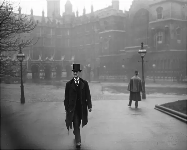 Minister break up for Christmas Mr Neville Chamberlain leaving the House of Commons