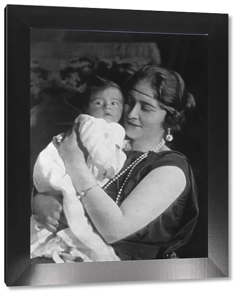 Serbias future queen Queen Marie of Yugoslavia with her infant son. 20 December