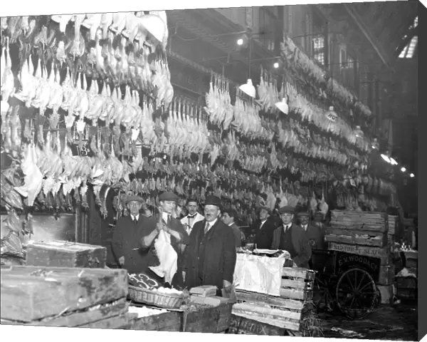 Christmas poultry at Leadenhall Market. 19 December 1924