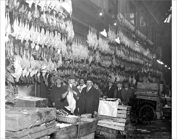 Christmas poultry at Leadenhall Market. 19 December 1924