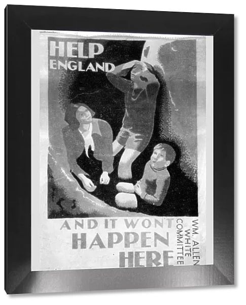 Help England and it won t happen here poster issued by the WM Allen White Committee