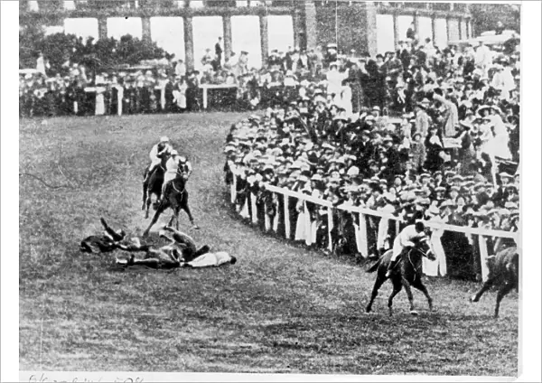 The Derby at Epsom the suffragette incident Emily Davison The horse Anmer (owned