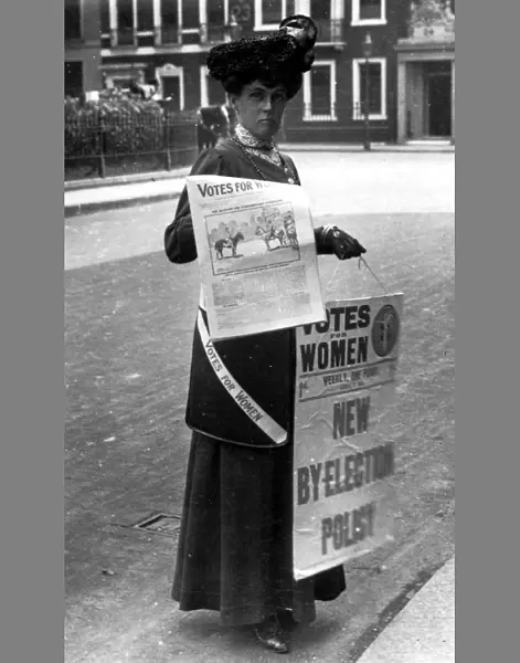 English suffragette feminist newpaper, 1908