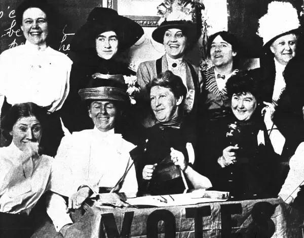 Twelve happy ladies photographed in a San Francisco hotel in November 1919 just