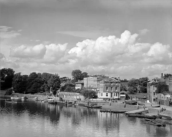 The river Thames at Richmond, London, England. 1950s