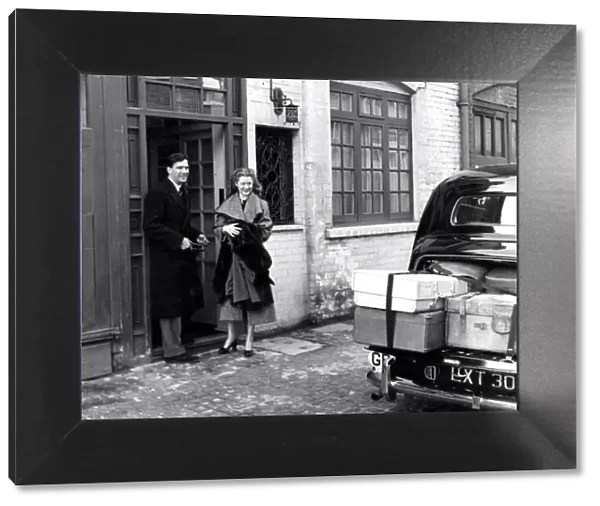 Moira Shearer and her husband, Ludovic Kennedy, looking at their house for the last time