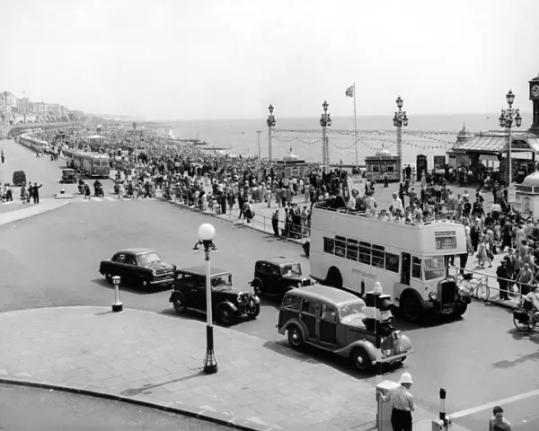 Brighton The Promenade looking East, showing the entrance to the Palace Pier