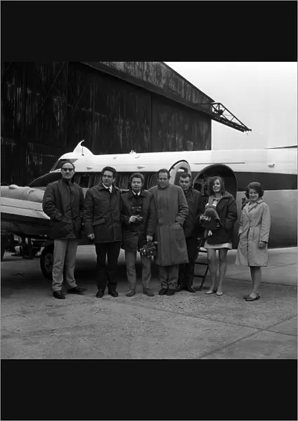 Pictured at Biggin Hill id the team of five men and one girl, a 20 year old secretary