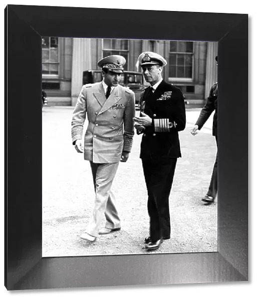 King George VI with the Shah of Persia at Buckingham Palace, London, England. 20