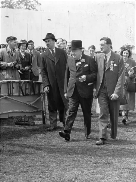 Winston Churchill at the Kent Agricultural Show in Maidstone 15th July 1948