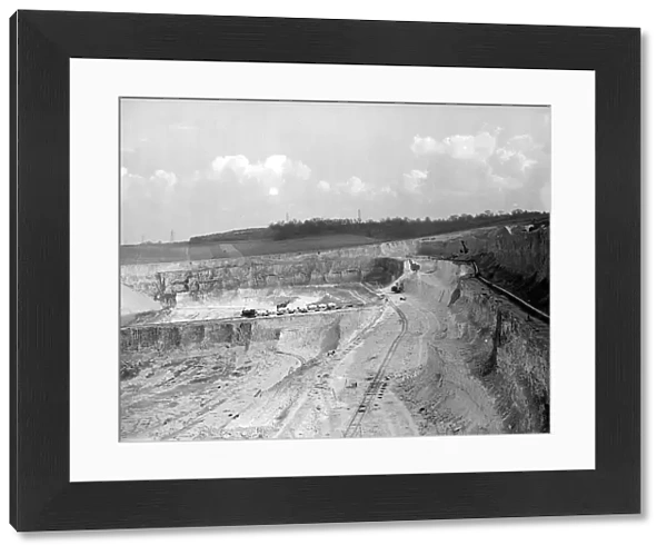 Chalk quarry for cement. Greenhithe, Kent - 1953