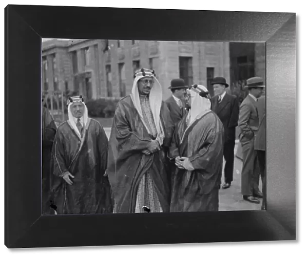 The Emir Saud, who is viiting England for the first time. Photo shows; The Emir