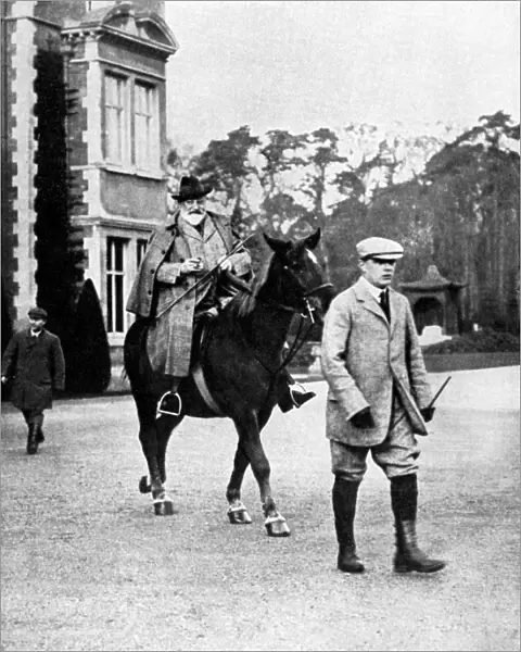 King Edward VII riding out to shoot at Sandringham, early 1900s