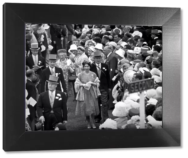 Her Majesty the Queen at Royal Ascot. 16th June 1960