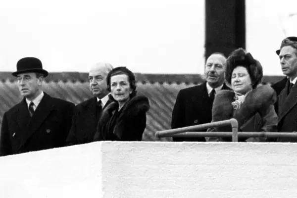 31 January 1952 King George VI and Queen Elizabeth watch the take-off of the plane