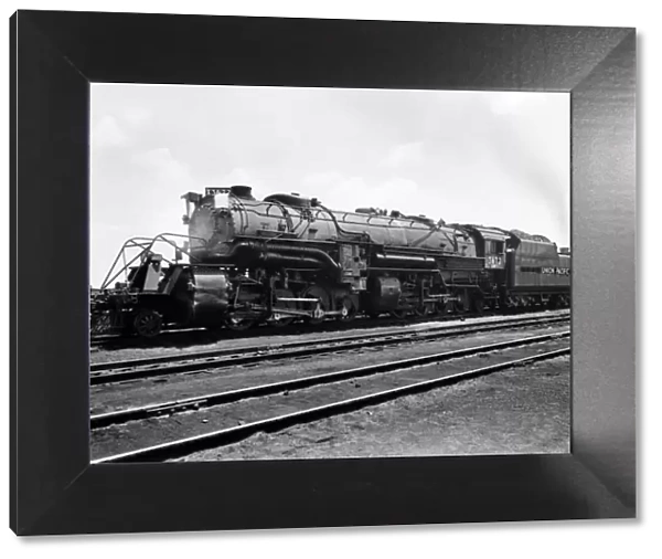 Mallet class steam locomotive. Purchased by the Union Pacific Railroad company