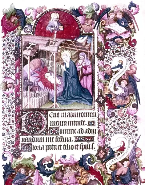 Nativity and Adoration. Book of Hours, French 1407