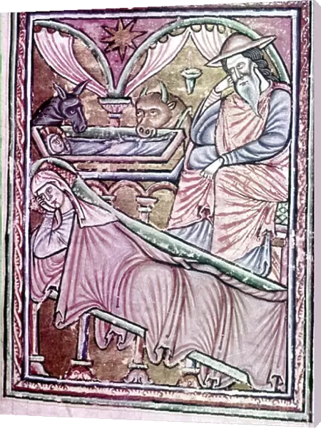 Nativity. English Psalter, late 12th Cent