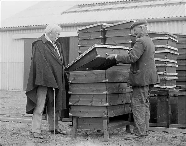 Lloyd George and bees in bee hives May 11th 1934