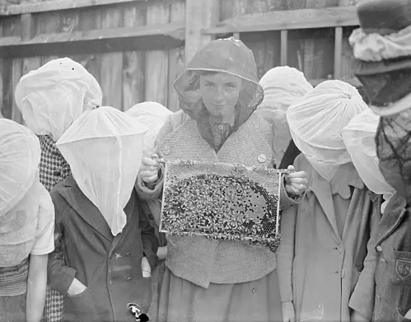 A beekeeping class is an innovation at Wood Lane, Shepherds Bush, London open-air school