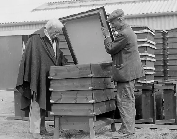 Lloyd George and bees in bee hives May 11th 1934