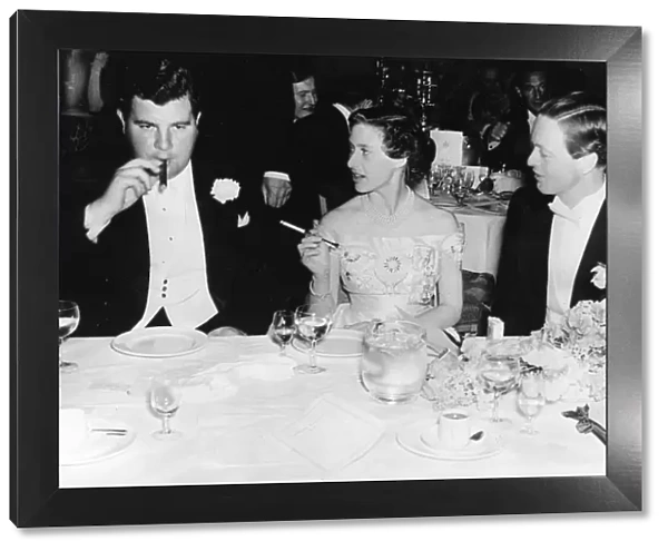 HRH Princess Margaret attending a charity ball in aid of the Dockland Settlement