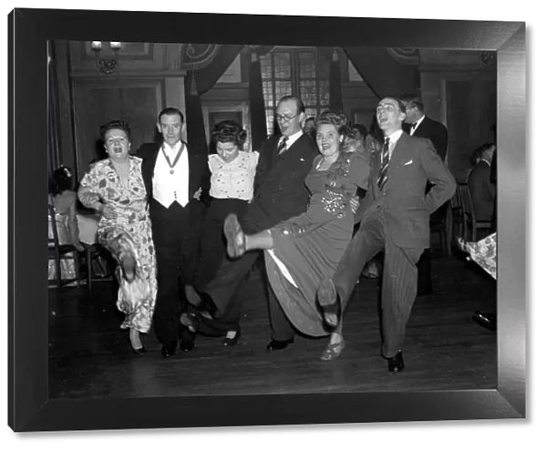 A Christmas party in Nutfield Centre 1948 dance  /  dancing  /  party season  /  celebration