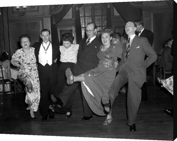 A Christmas party in Nutfield Centre 1948 dance  /  dancing  /  party season  /  celebration