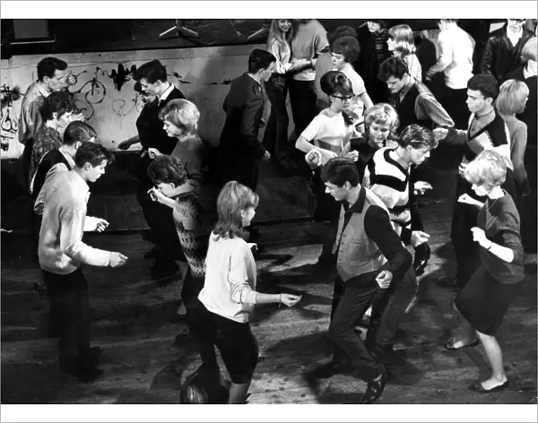 A dance floor full of young people dancing The Twist 9 April 1966 dance  /  dancing