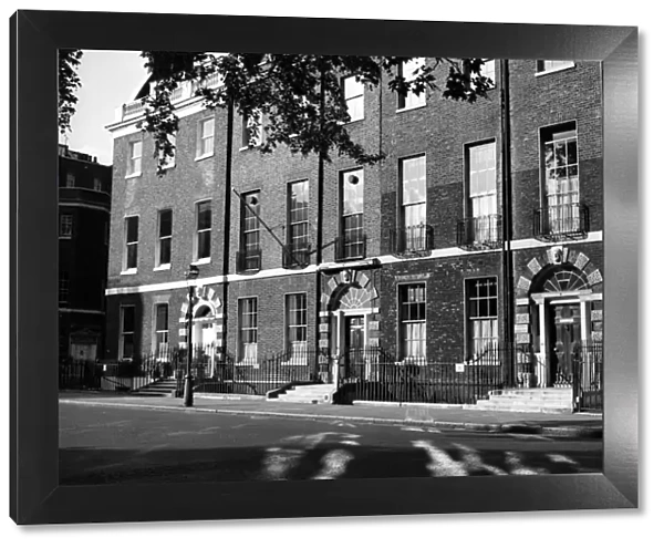 Houses in Bedford Square, Bloomsbury, London, England 1950s fifties