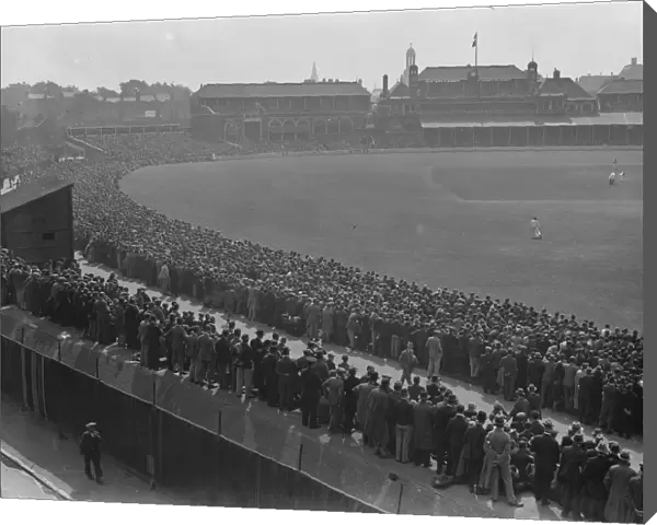 A panoramic view of the Oval during the 1930 test match 16 August 1930 History